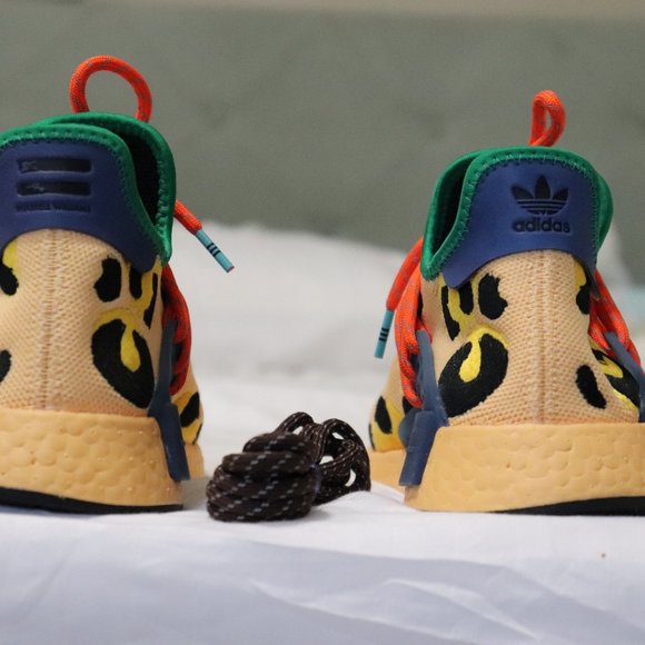 Adidas x Pharrell Williams NMD Hu "Animal Print Orange" HP3221 - US Size 11 - Picture 3 of 8